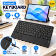 Universal 10 Inch Wireless Bluetooth Keyboard with Trackpad | Ultra-Thin Portable Keyboard with Built-In Trackpad, Silent Typing, Rechargeable Battery &amp; Backlight | iCare