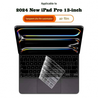 Magic Keyboard iPad M4 (13") Keyboard Cover Skin Protector with Premium Ultra Thin Soft and TPU Waterproof &amp; Dust-Proof (Clear) | iCare