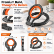 Magnetic Phone Ring Holder | Soft Silicone Finger Grip &amp; 360&deg; Adjustable Damping Foldable Stand | Vertical &amp; Horizontal Mobile Stand | iCare
