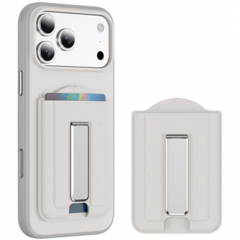 MagSafe Leather Wallet with Stand, Slim Magnetic Card Holder For iPhone &amp; Cases &ndash; white | iCare