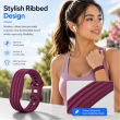 Soft Silicone Sport Strap Compatible for Google Fitbit Smartwatch | Breathable Lightweight Sweat-Resistant Replacement Wristband | Flexible Secure Buckle Band for Fitness, Sports, Sleep &amp; Daily Wear | iCare