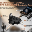 USB-C to Lightning Lavalier Microphone Audio Recording Adapter | F-Shaped OTG Audio Converter | iCare