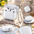 Transparent Silicon AirPods 5 Case, Clear Protective Cover with Carabiner, Precise Charging Port Cutout, LED Visible Design, Wireless Charging Support | iCare