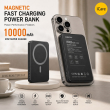 Magnetic Fast charging power bank 10000 mAh/5000 mAh &ndash; Black | Recci