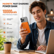 Magnetic Fast charging power bank 10000 mAh/5000 mAh &ndash; Orange | Recci