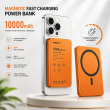 Magnetic Fast charging power bank 10000 mAh/5000 mAh &ndash; Orange | Recci