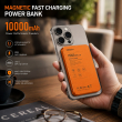 Magnetic Fast charging power bank 10000 mAh/5000 mAh &ndash; Orange | Recci