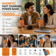 Magnetic Fast charging power bank 10000 mAh/5000 mAh &ndash; Orange | Recci