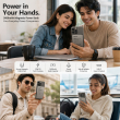 Magnetic Fast charging power bank 10000 mAh/5000 mAh &ndash; Titanium Grey | Recci