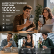 Magnetic Fast charging power bank 10000 mAh/5000 mAh &ndash; Titanium Grey | Recci