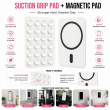 Magnetic Suction Cup Phone Mount For iPhone | MagSafe Compatible Phone Holder with Silicone Grip for Selfies, TikTok, Instagram &amp; Video Creators &ndash; White | iCare