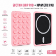 Magnetic Suction Cup Phone Mount For iPhone | MagSafe Compatible Phone Holder with Silicone Grip for Selfies, TikTok, Instagram &amp; Video Creators &ndash; Pink | iCare