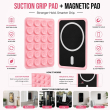 Magnetic Suction Cup Phone Mount For iPhone | MagSafe Compatible Phone Holder with Silicone Grip for Selfies, TikTok, Instagram &amp; Video Creators &ndash; Pink | iCare