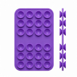 Dual Suction Phone Grip | Silicone Pop Holder Finger Loop | Anti-Slip Mobile Phone Holder for Secure One-Hand Use, Selfies &amp; Video Recording | Mobile Accessories By iCare-Set of 2 &ndash; Purple | iCare