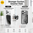 Dual Suction Phone Grip | Silicone Pop Holder Finger Loop | Anti-Slip Mobile Phone Holder for Secure One-Hand Use, Selfies &amp; Video Recording | Mobile Accessories By iCare-Set of 2 &ndash; Black | iCare