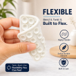 Dual Suction Phone Grip | Silicone Pop Holder Finger Loop | Anti-Slip Mobile Phone Holder for Secure One-Hand Use, Selfies &amp; Video Recording | Mobile Accessories By iCare-Set of 2 &ndash; White | iCare