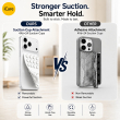 Dual Suction Phone Grip | Silicone Pop Holder Finger Loop | Anti-Slip Mobile Phone Holder for Secure One-Hand Use, Selfies &amp; Video Recording | Mobile Accessories By iCare-Set of 2 &ndash; White | iCare