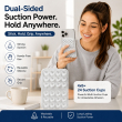 Dual Suction Phone Grip | Silicone Pop Holder Finger Loop | Anti-Slip Mobile Phone Holder for Secure One-Hand Use, Selfies &amp; Video Recording | Mobile Accessories By iCare-Set of 2 &ndash; Clear | iCare