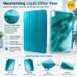Glitter Sparkle Case for iPad 11th Gen (2025) | iPad 10th Gen (2022) 10.9-inch A16/A14 | Premium Shiny Protective Cover | Slim Shockproof Scratch-Resistant Case | iPad Mobile Accessories &ndash; iPad 10.9 A14 Teal Blue | iCare