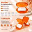Magic Box Earphone Case For Apple Wireless Earphones | Fashionable Full-Cover Anti-Fall Protective Cover | Shockproof, Scratch-Resistant Earbuds Case &ndash; Orange | iCare
