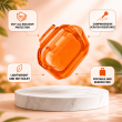 Magic Box Earphone Case For Apple Wireless Earphones | Fashionable Full-Cover Anti-Fall Protective Cover | Shockproof, Scratch-Resistant Earbuds Case &ndash; Orange | iCare