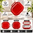Magic Box Earphone Case For Apple Wireless Earphones | Fashionable Full-Cover Anti-Fall Protective Cover | Shockproof, Scratch-Resistant Earbuds Case &ndash; Red | iCare