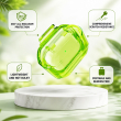 Magic Box Earphone Case For Apple Wireless Earphones | Fashionable Full-Cover Anti-Fall Protective Cover | Shockproof, Scratch-Resistant Earbuds Case &ndash; Pure Green | iCare