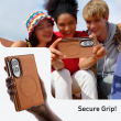 Samsung Galaxy Z Fold 8 Magnetic Case | Cowhide Texture PU Leather Coated PC Cover | Shockproof Protective Case with MagSafe Wireless Charging Support &ndash; Brown | iCare