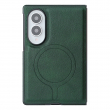 Samsung Galaxy Z Fold 8 Magnetic Case | Cowhide Texture PU Leather Coated PC Cover | Shockproof Protective Case with MagSafe Wireless Charging Support &ndash; Green | iCare