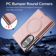 Samsung Galaxy Z Fold 8 Magnetic Case | Cowhide Texture PU Leather Coated PC Cover | Shockproof Protective Case with MagSafe Wireless Charging Support &ndash; Rose Gold | iCare