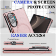 Samsung Galaxy Z Fold 8 Magnetic Case | Cowhide Texture PU Leather Coated PC Cover | Shockproof Protective Case with MagSafe Wireless Charging Support &ndash; Rose Gold | iCare