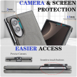Samsung Galaxy Z Fold 8 Magnetic Case | Cowhide Texture PU Leather Coated PC Cover | Shockproof Protective Case with MagSafe Wireless Charging Support &ndash; Grey | iCare