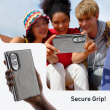 Samsung Galaxy Z Fold 8 Magnetic Case | Cowhide Texture PU Leather Coated PC Cover | Shockproof Protective Case with MagSafe Wireless Charging Support &ndash; Grey | iCare