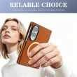 Samsung Galaxy Z Fold 8 Magnetic Case | Carbon Fiber Texture Shockproof Cover | MagSafe Wireless Charging Compatible | Premium Mobile Accessories &ndash; Brown | iCare