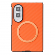 Samsung Galaxy Z Fold 8 Magnetic Case | Carbon Fiber Texture Shockproof Cover | MagSafe Wireless Charging Compatible | Premium Mobile Accessories &ndash; Orange | iCare
