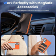 Samsung Galaxy Z Fold 8 Magnetic Case | Carbon Fiber Texture Shockproof Cover | MagSafe Wireless Charging Compatible | Premium Mobile Accessories &ndash; Orange | iCare