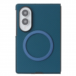 Samsung Galaxy Z Fold 8 Magnetic Case | Carbon Fiber Texture Shockproof Cover | MagSafe Wireless Charging Compatible | Premium Mobile Accessories &ndash; Blue | iCare