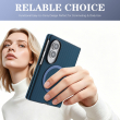 Samsung Galaxy Z Fold 8 Magnetic Case | Carbon Fiber Texture Shockproof Cover | MagSafe Wireless Charging Compatible | Premium Mobile Accessories &ndash; Blue | iCare