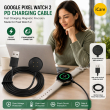 Google Pixel Watch 2 4-Pin Magnetic Charging Cable USB-A 1M Black | iCare