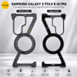 Case for Samsung Galaxy Z Fold 8 Ultra 5G Metal Bumper &ndash; 360&deg; Rotating Ring Kickstand, (Titanium Silver) &ndash; Dark Gray | iCare