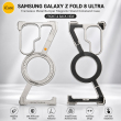 Case for Samsung Galaxy Z Fold 8 Ultra 5G Metal Bumper &ndash; 360&deg; Rotating Ring Kickstand, (Titanium Silver) | iCare
