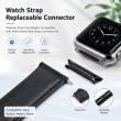 Apple Watch 42mm, 44mm &amp; 45mm Stainless Steel Watch Strap Connector, Replaceable Band End Adapter for Watch Bands &ndash; Black | iCare