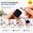 Apple Watch 42mm, 44mm &amp; 45mm Stainless Steel Watch Strap Connector, Replaceable Band End Adapter for Watch Bands &ndash; Silver | iCare