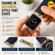 Apple Watch 42mm, 44mm &amp; 45mm Stainless Steel Watch Strap Connector, Replaceable Band End Adapter for Watch Bands &ndash; Gold | iCare