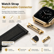 Apple Watch 42mm, 44mm &amp; 45mm Stainless Steel Watch Strap Connector, Replaceable Band End Adapter for Watch Bands &ndash; Gold | iCare