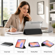 Samsung Galaxy Tab S9 / S9 FE / S10 FE / S10 Lite Clear Flip Case | Black Transparent Protective Cover | Slim Tablet Case &amp; Samsung Tablet Accessories &ndash; S9 Black | iCare