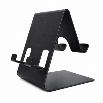 Metal Stand for Mobile Phones &amp; Tablets (Up to 10") | Universal Dual-Sided. (Black) | iCare