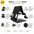 Metal Stand for Mobile Phones &amp; Tablets (Up to 10") | Universal Dual-Sided. (Black) | iCare
