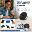 15W Magsafe wireless Charger | iCare Magnetic Wireless Charging Pad 15W With Desktop Stand Support for Smartphones, Watches &amp; Earbuds. &ndash; Black | iCare