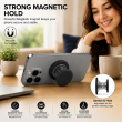 Universal MagSafe Magnetic Phone Grip &amp; Mobile Holder | 360&deg; Adjustable Ring Stand, Finger Holder &amp; Kickstand, Strong Magnetic Pop-Up Holder | Macrons Colors iCare-Black